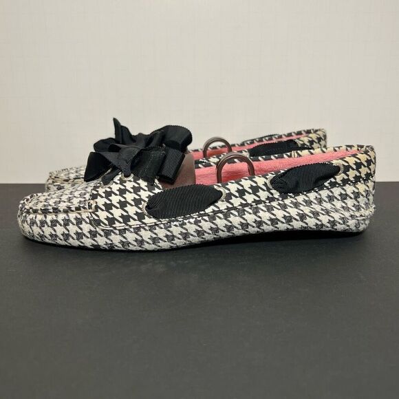 Womens SPERRY TOP SIDER Skiff Sequin Houndstooth Loafers / Size 8.5 Medium - Picture 3 of 9